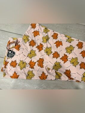 Sweet Bamboo Pink Maple Leaf Print Throw